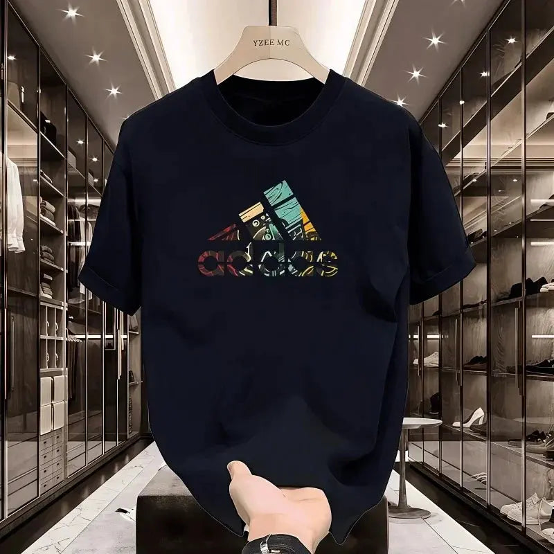 2026 Summer Men's T-shirt Short Sleeve Pure Cotton T-shirt Summer Slim Fit Full Cotton Half Sleeve Round Neck Breathable Trend luxecrown.co.uk