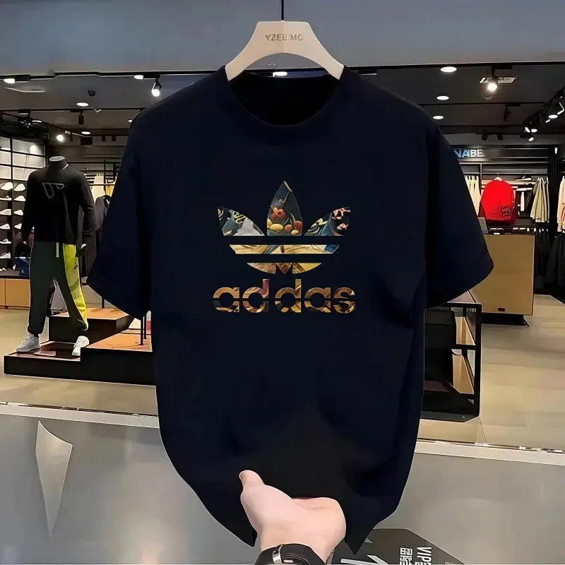 2026 Summer Men's T-shirt Short Sleeve Pure Cotton T-shirt Summer Slim Fit Full Cotton Half Sleeve Round Neck Breathable Trend luxecrown.co.uk