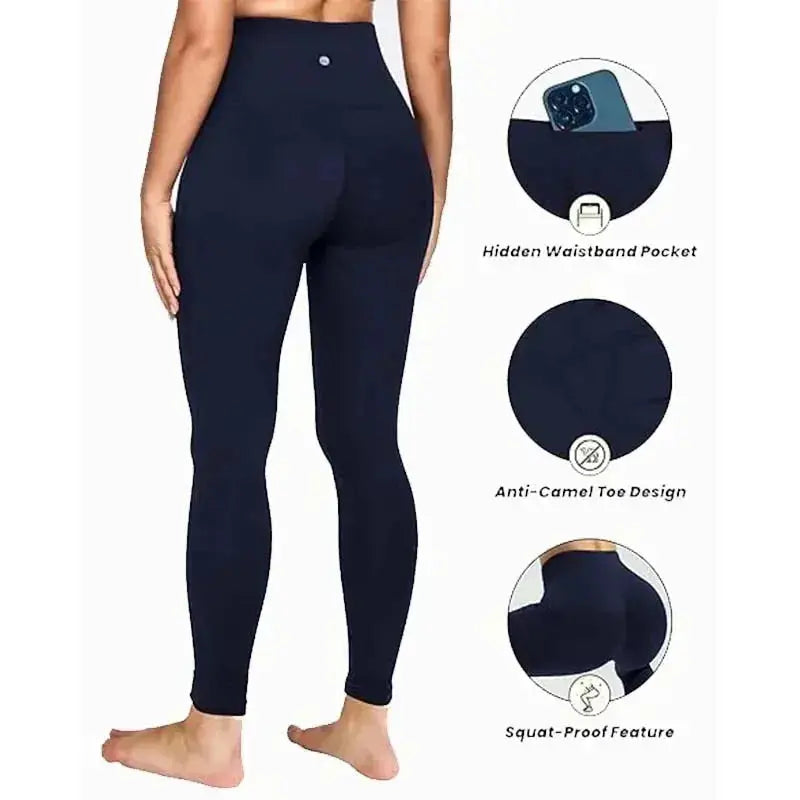 2026 Women's High-Waist Airlift Yoga Leggings Solid Color Tight Workout Pants for Pilates, Exercise Street Style luxecrown.co.uk