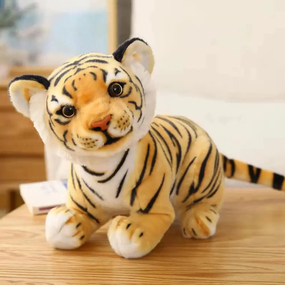 23cm simulated baby tiger plush toy filled with soft wild animals, forest tiger pillow dolls, children's boys and girls' birthda luxecrown.co.uk
