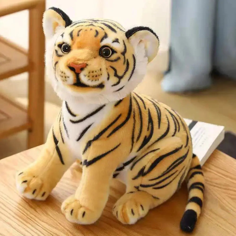 23cm simulated baby tiger plush toy filled with soft wild animals, forest tiger pillow dolls, children's boys and girls' birthda luxecrown.co.uk