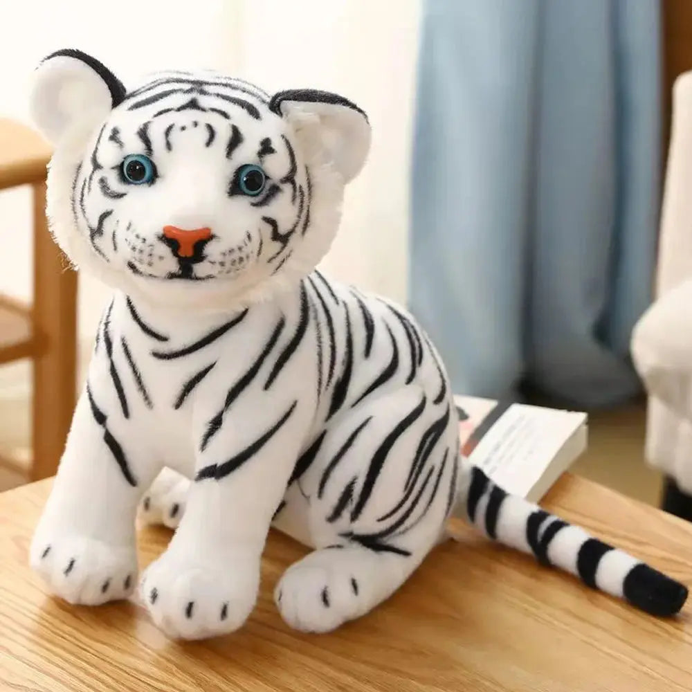 23cm simulated baby tiger plush toy filled with soft wild animals, forest tiger pillow dolls, children's boys and girls' birthda luxecrown.co.uk