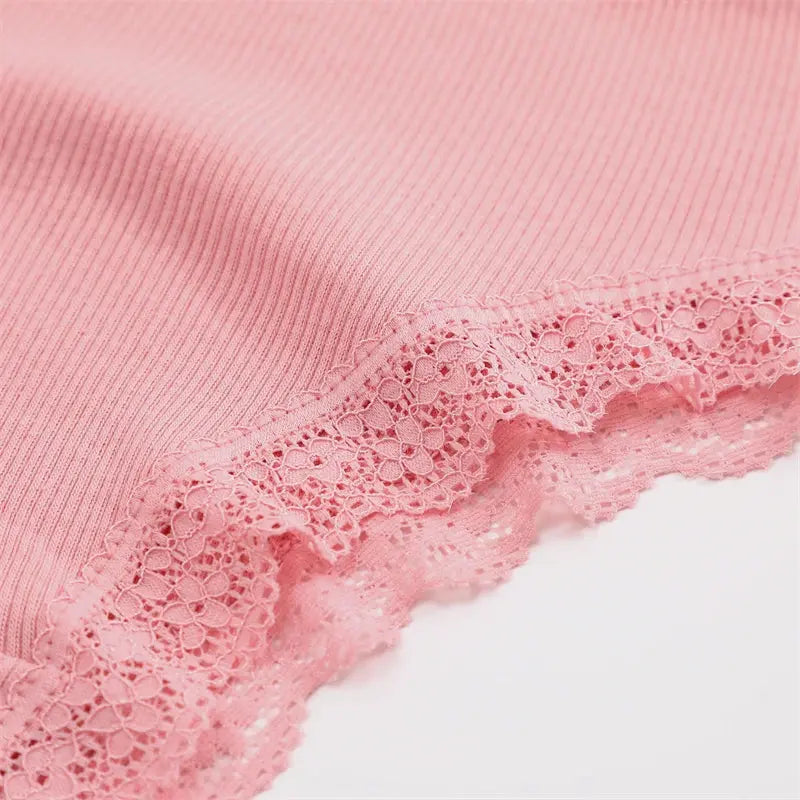 2PCS Cotton Panties for Women Sexy Lace Brazilian Briefs Female Low-Waist Cross Webbing Underpants Stretch Breathable Intimates luxecrown.co.uk