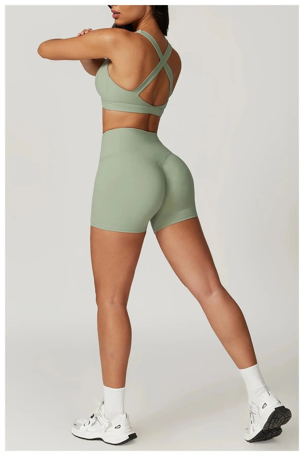 2PCS Fitness Suit Women's Tracksuit Yoga Sets Sportswear Workout Clothes Sports Bra High Waist Leggings Gym Clothing Sports Suit luxecrown.co.uk