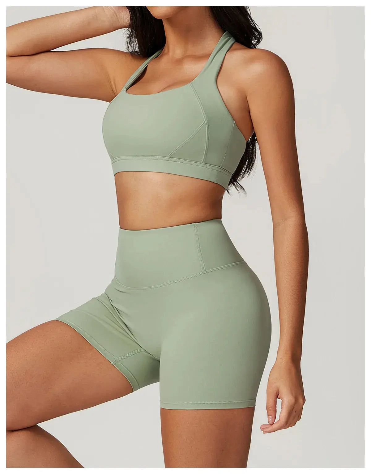 2PCS Fitness Suit Women's Tracksuit Yoga Sets Sportswear Workout Clothes Sports Bra High Waist Leggings Gym Clothing Sports Suit luxecrown.co.uk