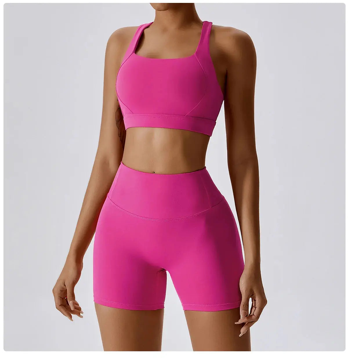 2PCS Fitness Suit Women's Tracksuit Yoga Sets Sportswear Workout Clothes Sports Bra High Waist Leggings Gym Clothing Sports Suit luxecrown.co.uk
