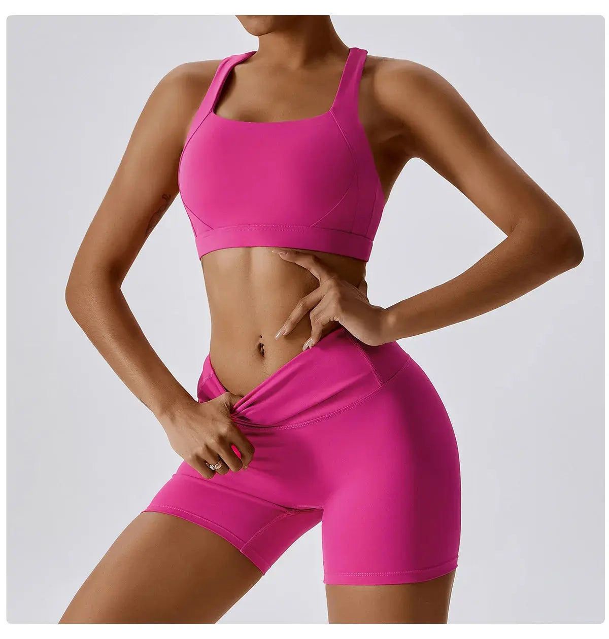 2PCS Fitness Suit Women's Tracksuit Yoga Sets Sportswear Workout Clothes Sports Bra High Waist Leggings Gym Clothing Sports Suit luxecrown.co.uk