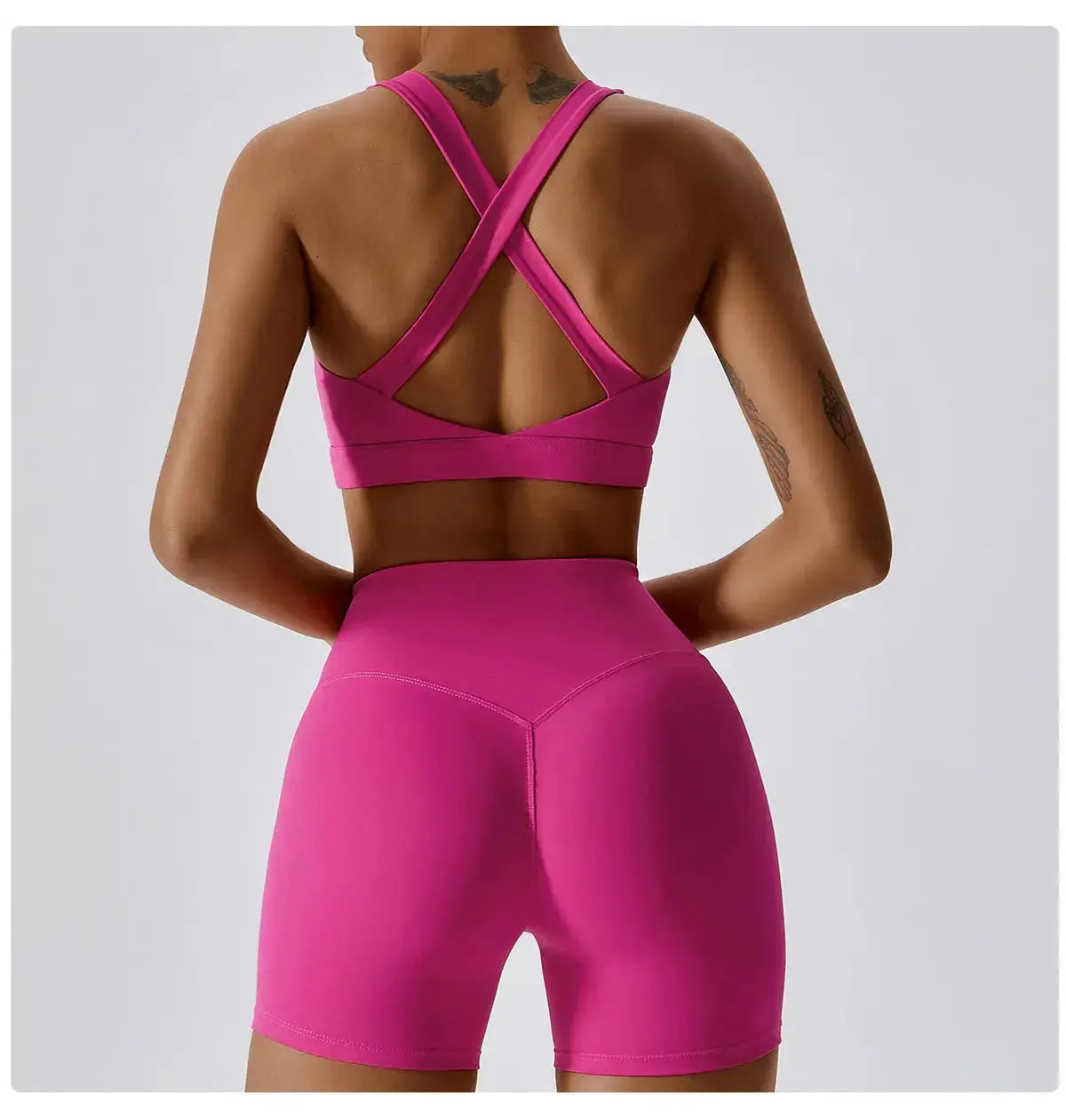 2PCS Fitness Suit Women's Tracksuit Yoga Sets Sportswear Workout Clothes Sports Bra High Waist Leggings Gym Clothing Sports Suit luxecrown.co.uk