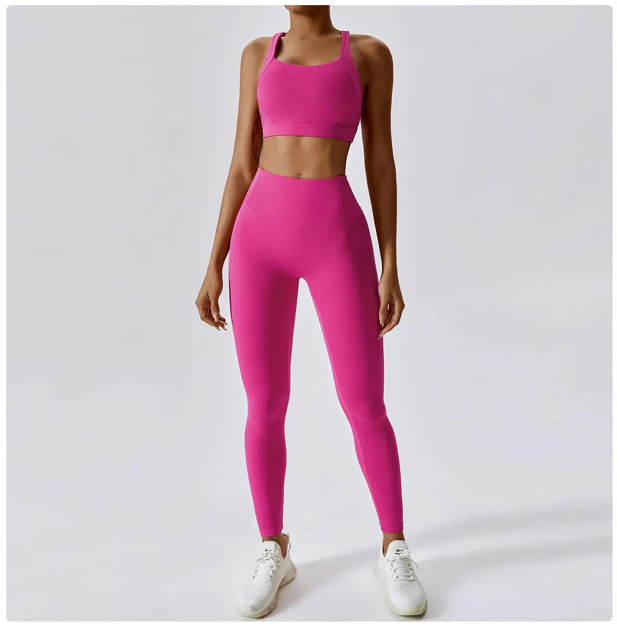 2PCS Fitness Suit Women's Tracksuit Yoga Sets Sportswear Workout Clothes Sports Bra High Waist Leggings Gym Clothing Sports Suit luxecrown.co.uk