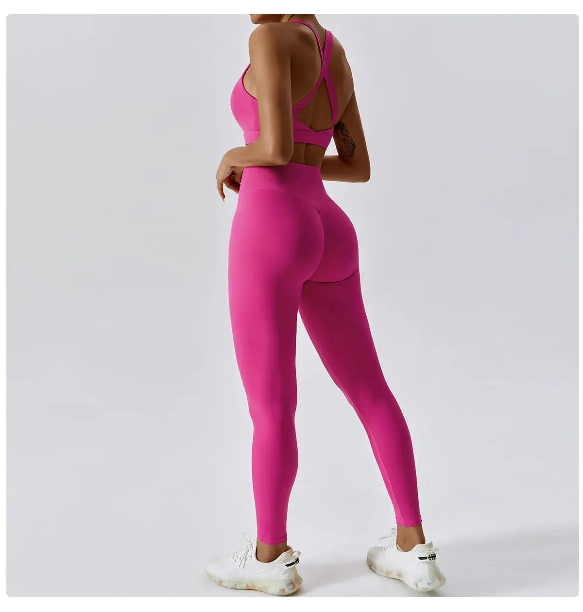 2PCS Fitness Suit Women's Tracksuit Yoga Sets Sportswear Workout Clothes Sports Bra High Waist Leggings Gym Clothing Sports Suit luxecrown.co.uk