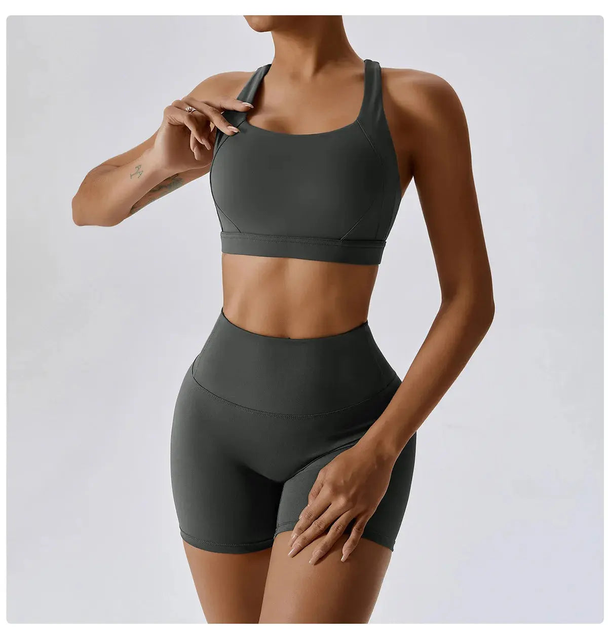 2PCS Fitness Suit Women's Tracksuit Yoga Sets Sportswear Workout Clothes Sports Bra High Waist Leggings Gym Clothing Sports Suit luxecrown.co.uk