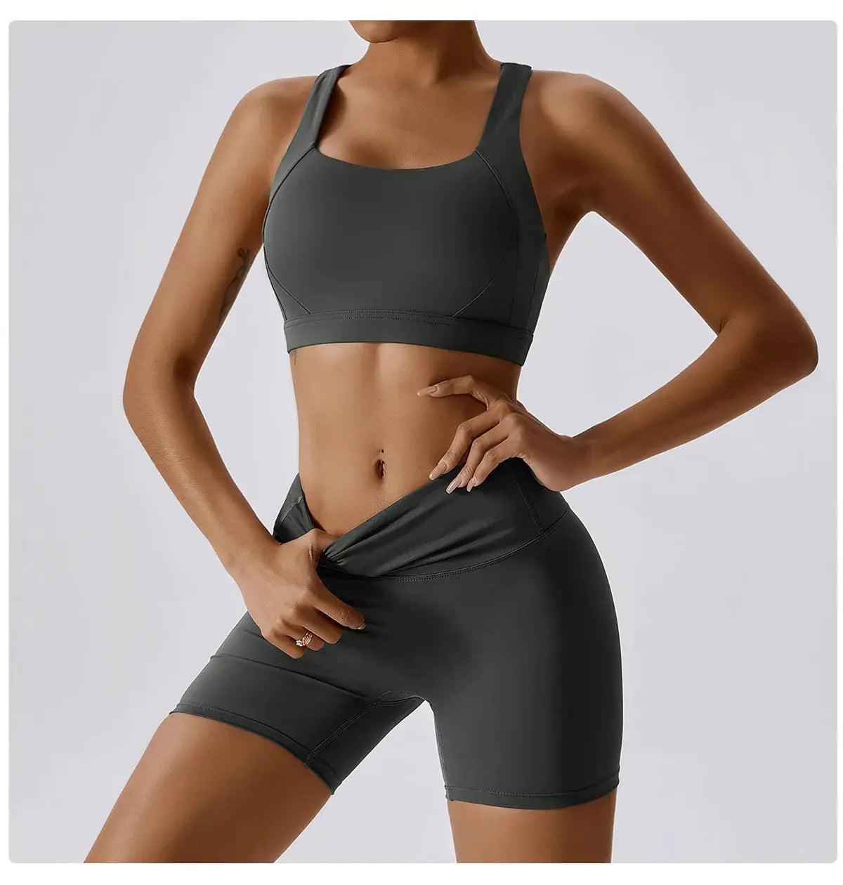 2PCS Fitness Suit Women's Tracksuit Yoga Sets Sportswear Workout Clothes Sports Bra High Waist Leggings Gym Clothing Sports Suit luxecrown.co.uk
