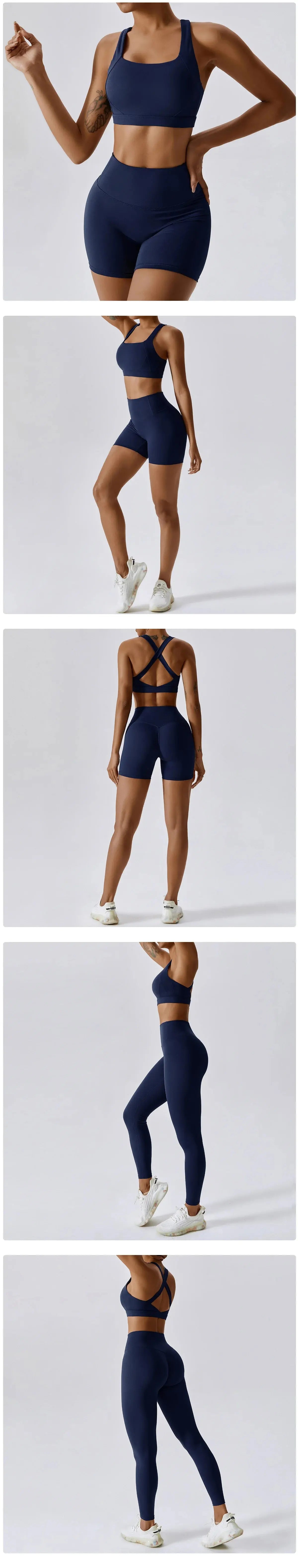 2PCS Fitness Suit Women's Tracksuit Yoga Sets Sportswear Workout Clothes Sports Bra High Waist Leggings Gym Clothing Sports Suit luxecrown.co.uk