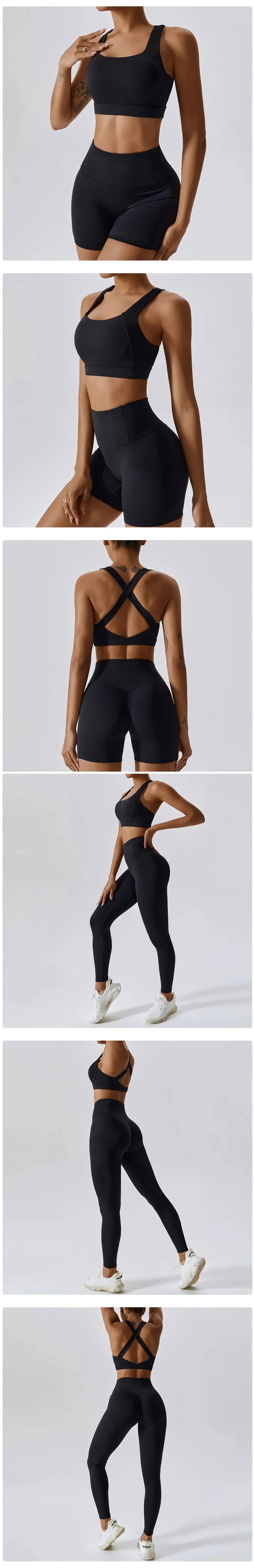 2PCS Fitness Suit Women's Tracksuit Yoga Sets Sportswear Workout Clothes Sports Bra High Waist Leggings Gym Clothing Sports Suit luxecrown.co.uk