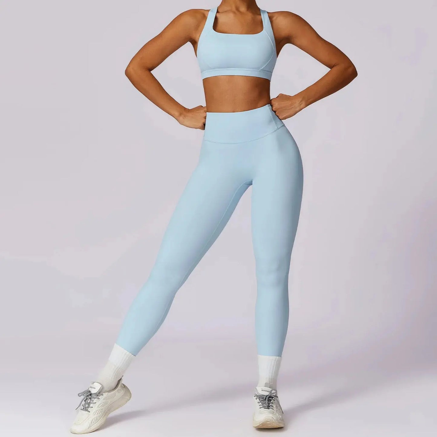 2PCS Fitness Suit Women's Tracksuit Yoga Sets Sportswear Workout Clothes Sports Bra High Waist Leggings Gym Clothing Sports Suit luxecrown.co.uk