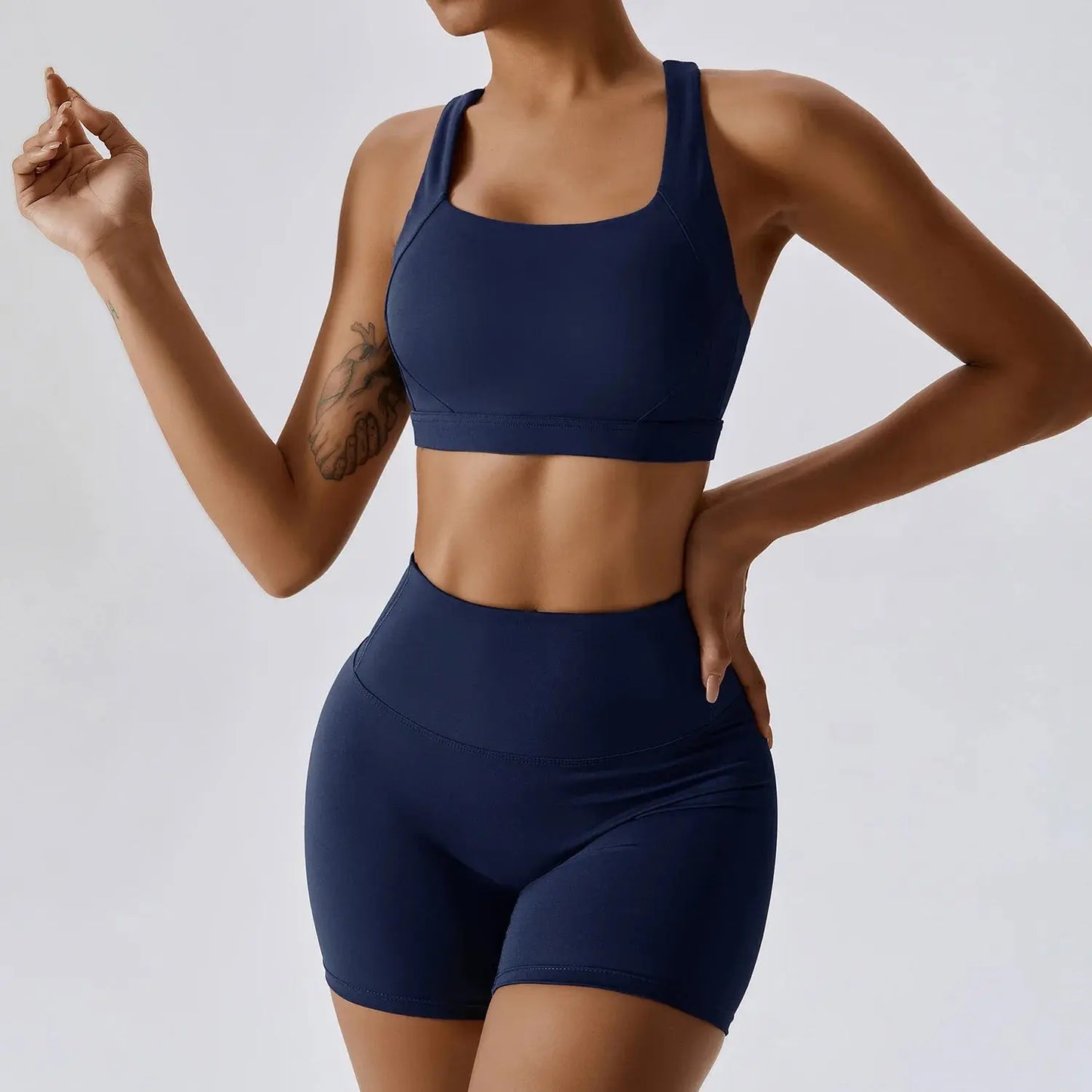 2PCS Fitness Suit Women's Tracksuit Yoga Sets Sportswear Workout Clothes Sports Bra High Waist Leggings Gym Clothing Sports Suit luxecrown.co.uk