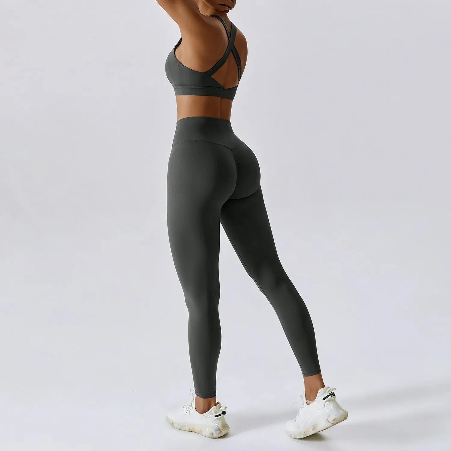2PCS Fitness Suit Women's Tracksuit Yoga Sets Sportswear Workout Clothes Sports Bra High Waist Leggings Gym Clothing Sports Suit luxecrown.co.uk