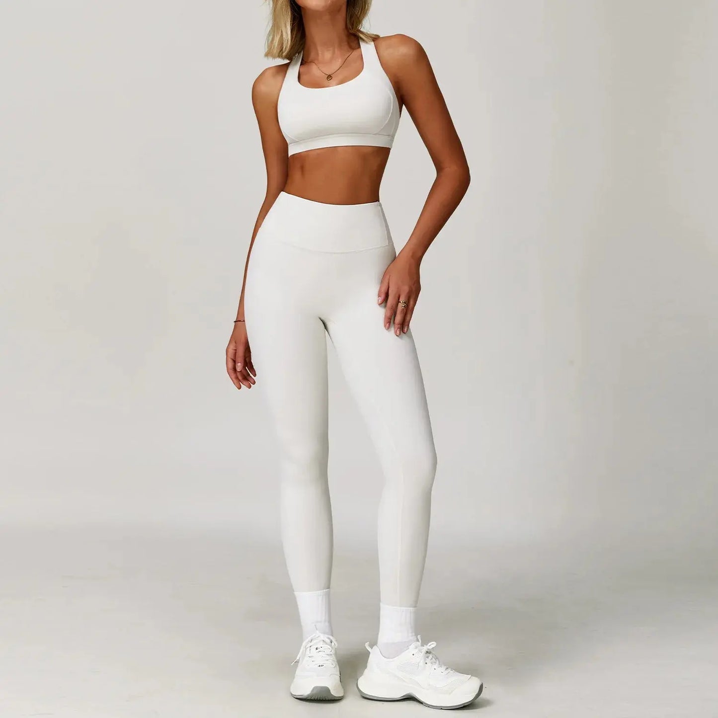 2PCS Fitness Suit Women's Tracksuit Yoga Sets Sportswear Workout Clothes Sports Bra High Waist Leggings Gym Clothing Sports Suit luxecrown.co.uk