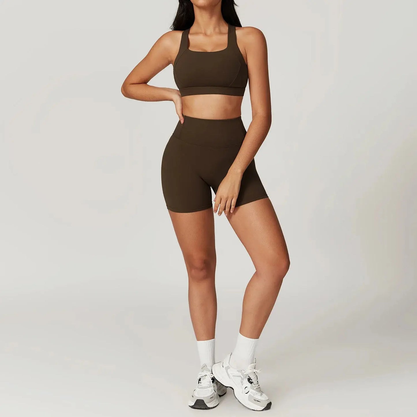 2PCS Fitness Suit Women's Tracksuit Yoga Sets Sportswear Workout Clothes Sports Bra High Waist Leggings Gym Clothing Sports Suit luxecrown.co.uk