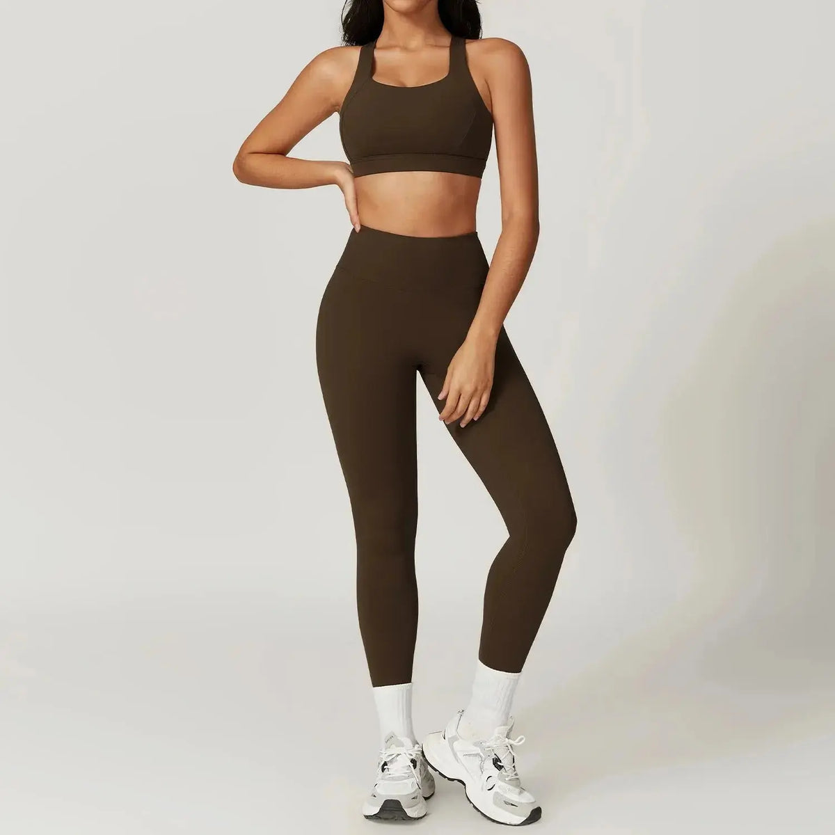 2PCS Fitness Suit Women's Tracksuit Yoga Sets Sportswear Workout Clothes Sports Bra High Waist Leggings Gym Clothing Sports Suit luxecrown.co.uk
