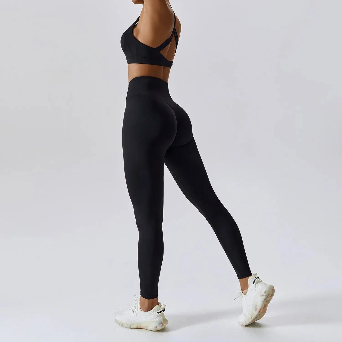 2PCS Fitness Suit Women's Tracksuit Yoga Sets Sportswear Workout Clothes Sports Bra High Waist Leggings Gym Clothing Sports Suit luxecrown.co.uk