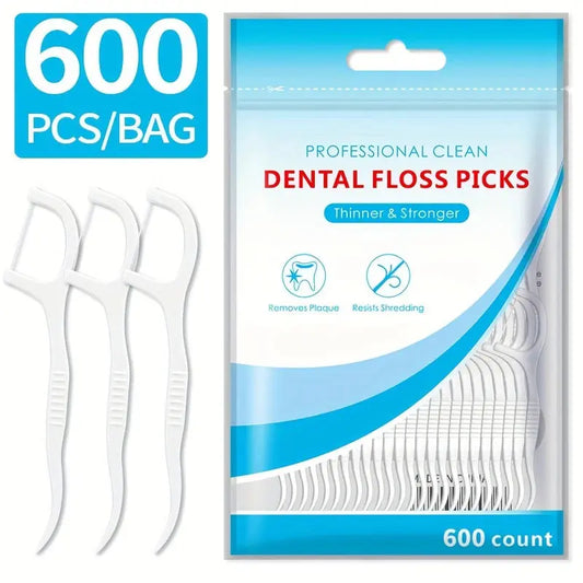 30/50/150/300/600PCS ultra-fine disposable smooth dental floss, household toothpick luxecrown.co.uk