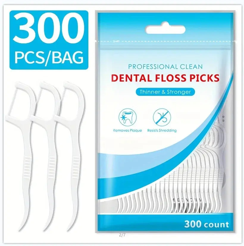 30/50/150/300/600PCS ultra-fine disposable smooth dental floss, household toothpick luxecrown.co.uk