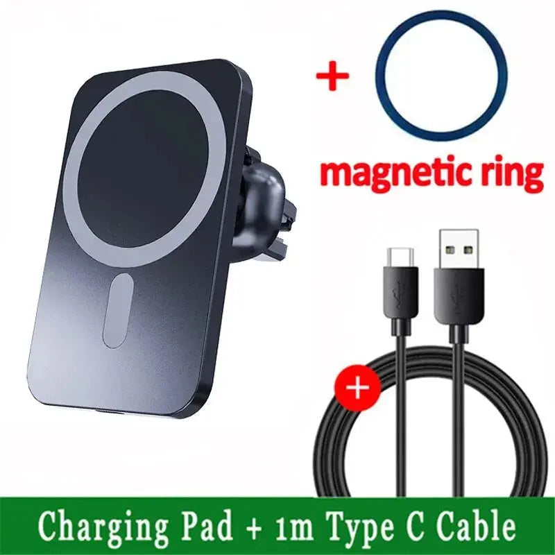 30W Magnetic Car Wireless Charger For iPhone 15 14 13 12 Pro Max Mini Macsafe Car Phone Holder Stand Mount Fast Charging Station luxecrown.co.uk