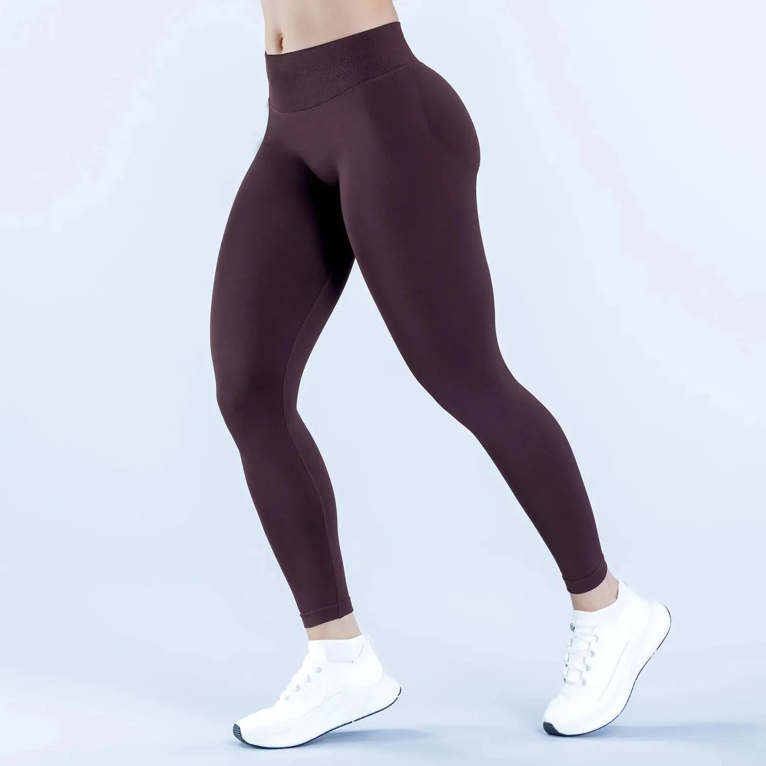 3DF-Women High Waist Seamless Yoga Leggings Scrunch Butt Gym Pants Tummy Control Workout Running Fitness Stretch Sports Tights luxecrown.co.uk