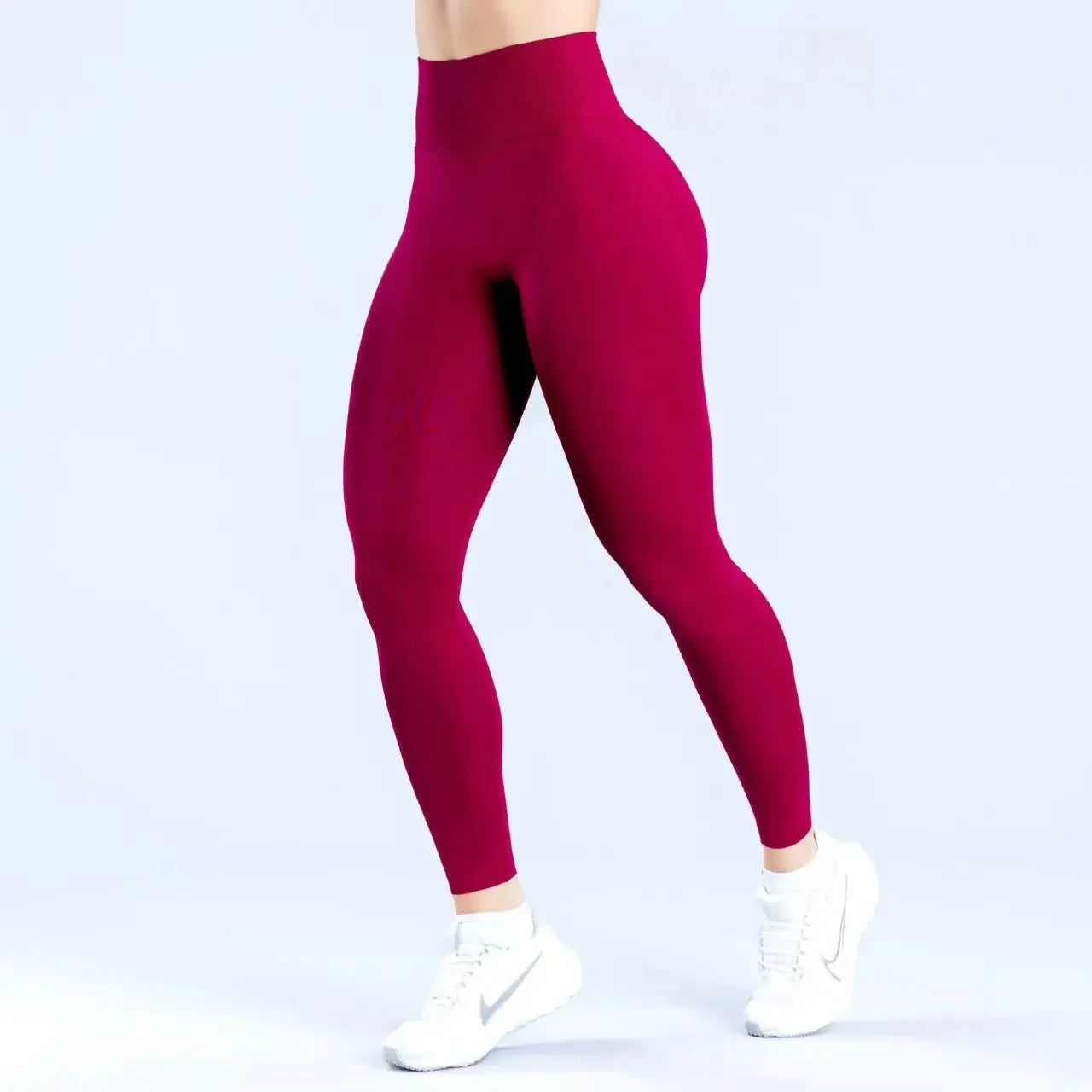 3DF-Women High Waist Seamless Yoga Leggings Scrunch Butt Gym Pants Tummy Control Workout Running Fitness Stretch Sports Tights luxecrown.co.uk