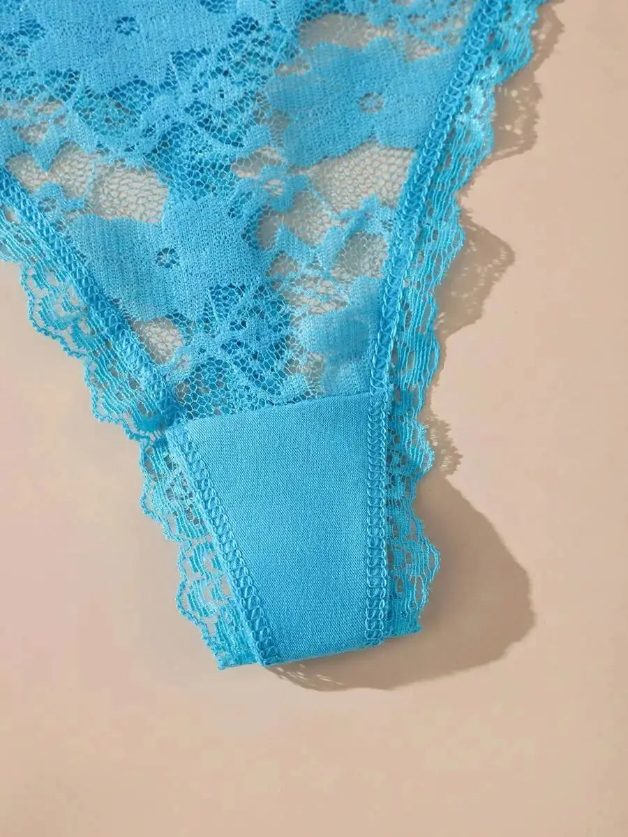 3Pcs Sexy Lace Women Thongs Transparent Women Panties Sexy Underwear Solid Floral G-String Size XS-XL Female Underpants Lingerie luxecrown.co.uk