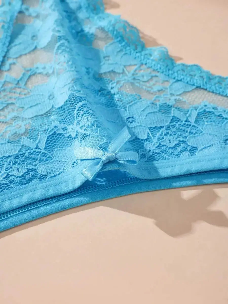 3Pcs Sexy Lace Women Thongs Transparent Women Panties Sexy Underwear Solid Floral G-String Size XS-XL Female Underpants Lingerie luxecrown.co.uk