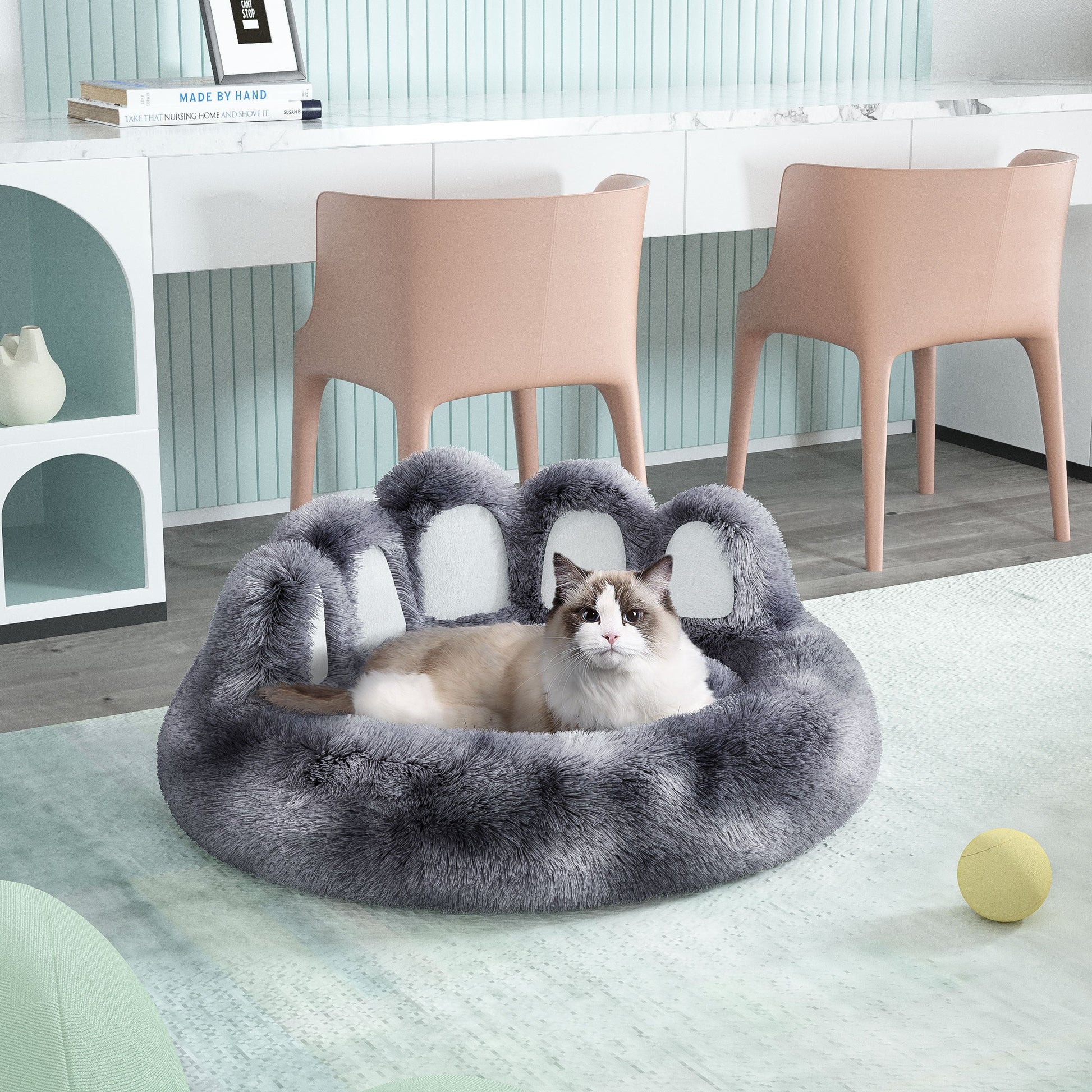 Cute Dog Bear Paw Shape Dog Bed, Dog Beds & Furniture For Small And Medium Dogs, Cozy Plush Cute Cat Beds For Indoor Cats StreetSharks