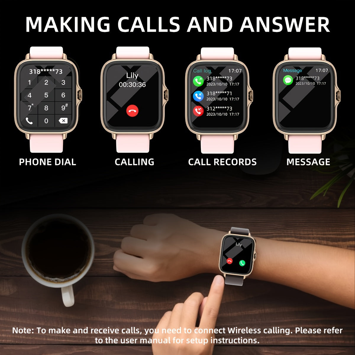 Waterproof Smart Watch, 1.83'' Full Touch Screen Display With Message, Answer Make Call Smartwatch Sleep Monitoring, Sports Pedometer, Information Alerts, For IPhone/Android Phones, Smartbands Fitness Watch For Women/Men Frie Streetsharks