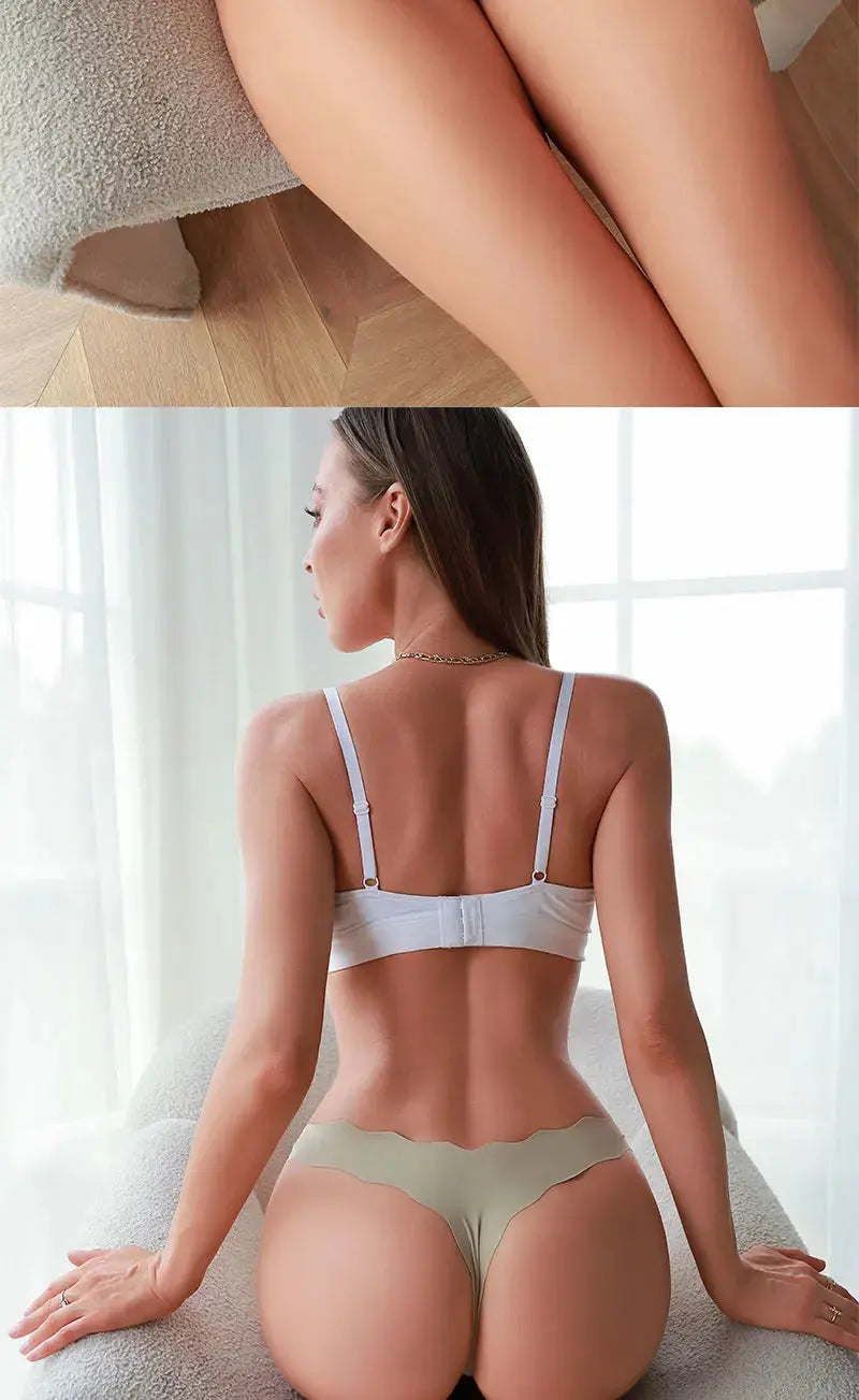 4 Pack Seamless Wavy Edge Thong Underwear for Women Ultra Soft Comfortable Invisible Low Rise Stretch Panties New Color 2026 luxecrown.co.uk