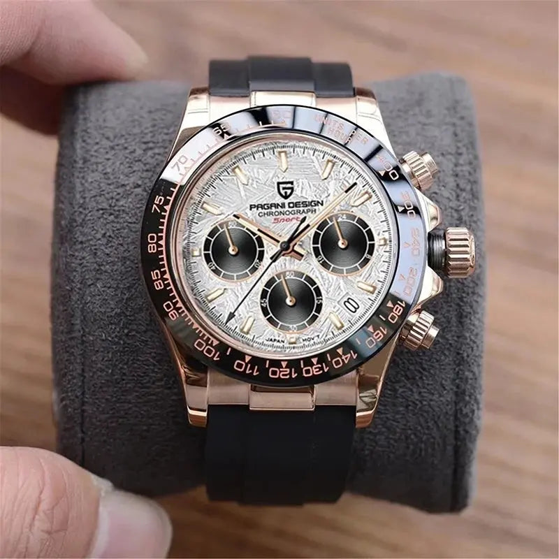 40mm New V2 PAGANI DESIGN Men's Quartz Watches Sapphire Retro Chronograph Stainless Steel Waterproof Watch Men Relogio Masculino luxecrown.co.uk