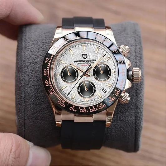 40mm New V2 PAGANI DESIGN Men's Quartz Watches Sapphire Retro Chronograph Stainless Steel Waterproof Watch Men Relogio Masculino luxecrown.co.uk