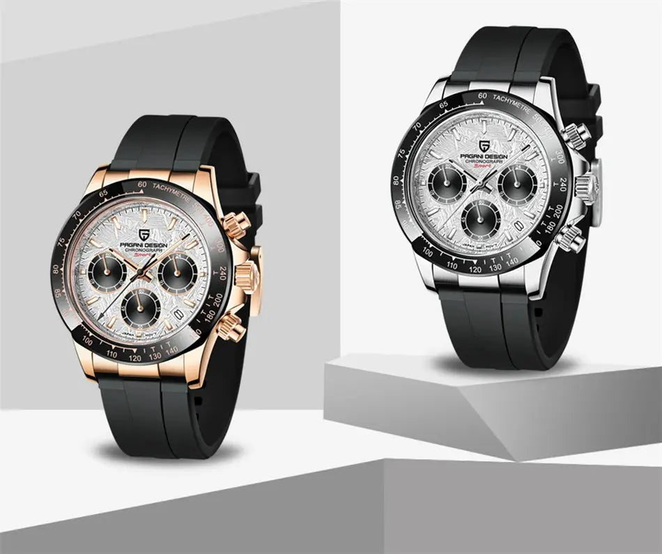 40mm New V2 PAGANI DESIGN Men's Quartz Watches Sapphire Retro Chronograph Stainless Steel Waterproof Watch Men Relogio Masculino luxecrown.co.uk