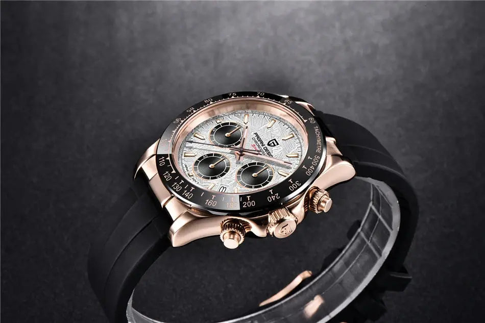 40mm New V2 PAGANI DESIGN Men's Quartz Watches Sapphire Retro Chronograph Stainless Steel Waterproof Watch Men Relogio Masculino luxecrown.co.uk