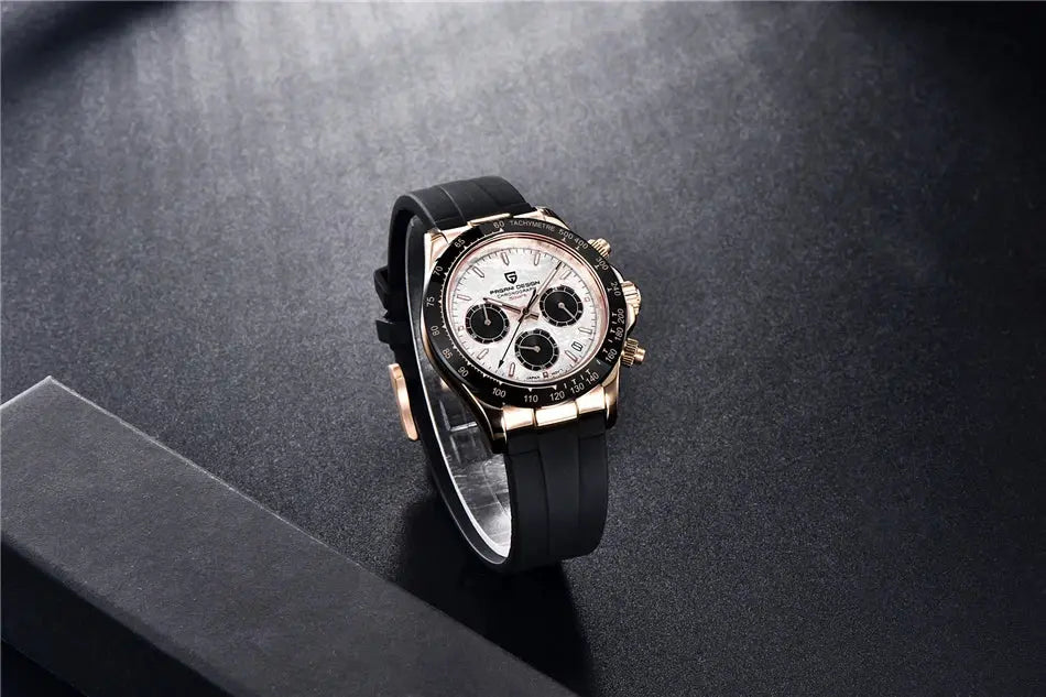 40mm New V2 PAGANI DESIGN Men's Quartz Watches Sapphire Retro Chronograph Stainless Steel Waterproof Watch Men Relogio Masculino luxecrown.co.uk