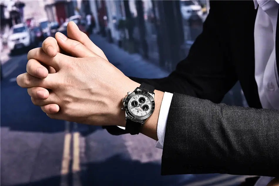40mm New V2 PAGANI DESIGN Men's Quartz Watches Sapphire Retro Chronograph Stainless Steel Waterproof Watch Men Relogio Masculino luxecrown.co.uk
