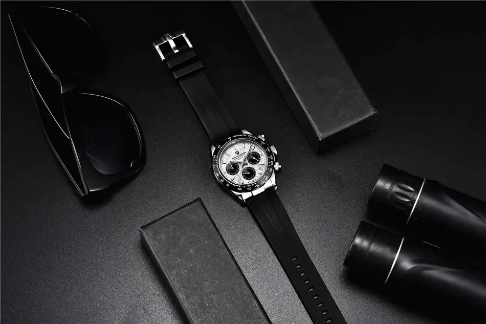 40mm New V2 PAGANI DESIGN Men's Quartz Watches Sapphire Retro Chronograph Stainless Steel Waterproof Watch Men Relogio Masculino luxecrown.co.uk
