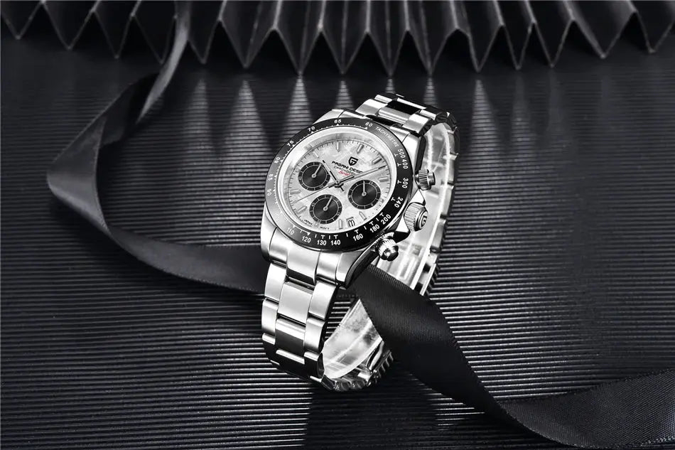 40mm New V2 PAGANI DESIGN Men's Quartz Watches Sapphire Retro Chronograph Stainless Steel Waterproof Watch Men Relogio Masculino luxecrown.co.uk