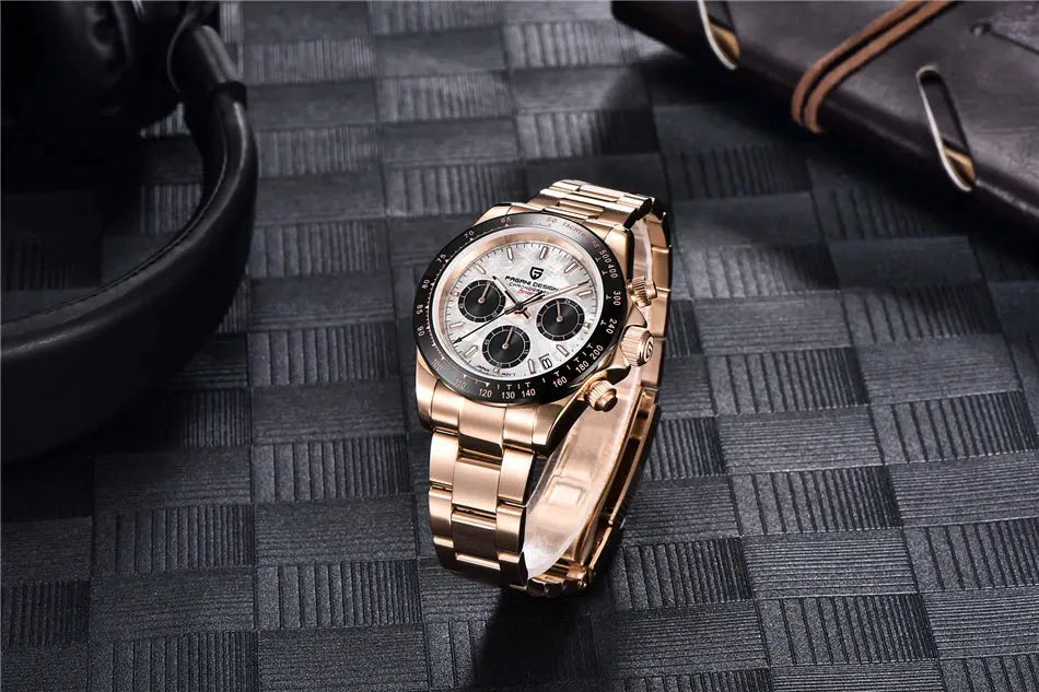 40mm New V2 PAGANI DESIGN Men's Quartz Watches Sapphire Retro Chronograph Stainless Steel Waterproof Watch Men Relogio Masculino luxecrown.co.uk