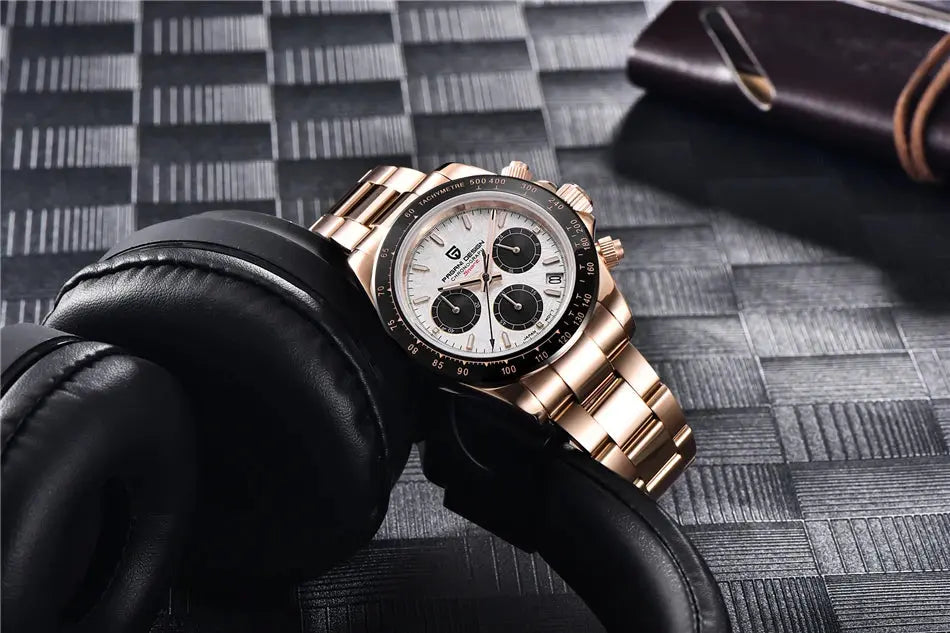 40mm New V2 PAGANI DESIGN Men's Quartz Watches Sapphire Retro Chronograph Stainless Steel Waterproof Watch Men Relogio Masculino luxecrown.co.uk