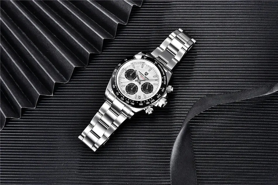 40mm New V2 PAGANI DESIGN Men's Quartz Watches Sapphire Retro Chronograph Stainless Steel Waterproof Watch Men Relogio Masculino luxecrown.co.uk