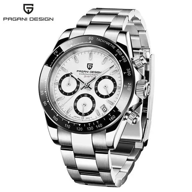 40mm New V2 PAGANI DESIGN Men's Quartz Watches Sapphire Retro Chronograph Stainless Steel Waterproof Watch Men Relogio Masculino luxecrown.co.uk