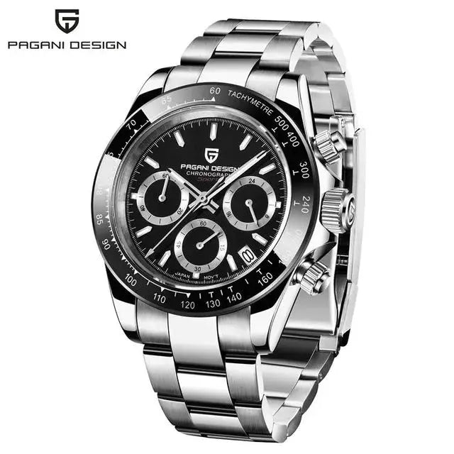 40mm New V2 PAGANI DESIGN Men's Quartz Watches Sapphire Retro Chronograph Stainless Steel Waterproof Watch Men Relogio Masculino luxecrown.co.uk