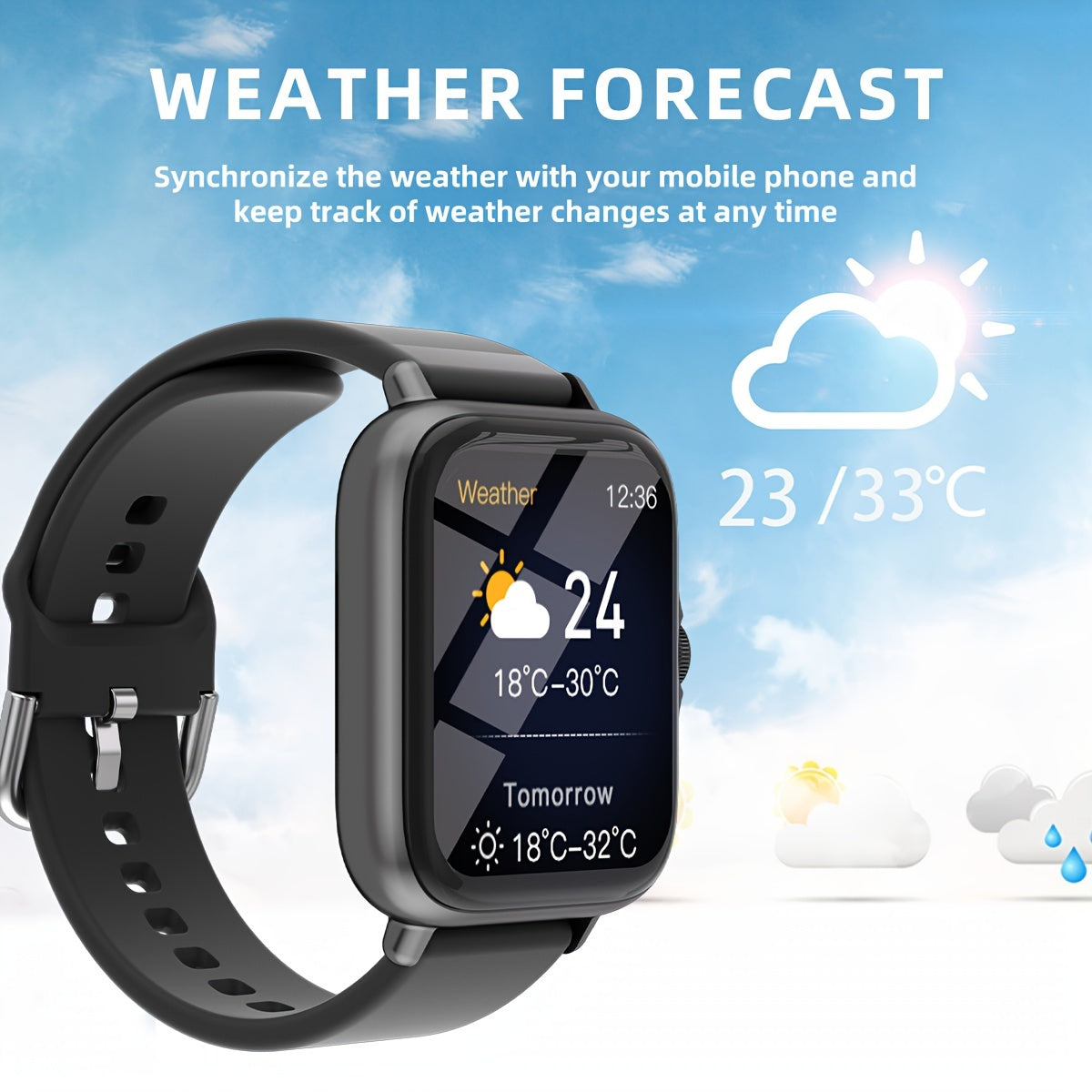 Waterproof Smart Watch, 1.83'' Full Touch Screen Display With Message, Answer Make Call Smartwatch Sleep Monitoring, Sports Pedometer, Information Alerts, For IPhone/Android Phones, Smartbands Fitness Watch For Women/Men Frie Streetsharks