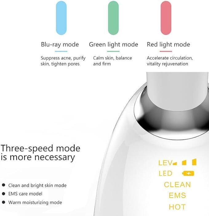 7 Colours Neck Face Lifting Massager Skin Tighten Device LED Anti Wrinkle Beauty StreetSharks